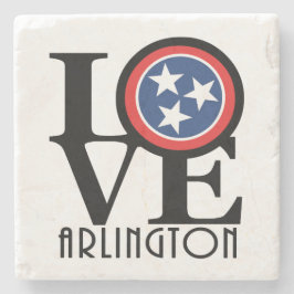 LOVE Arlington TN Stenen Onderzetter