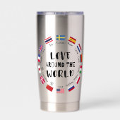 Love Around the World Languages  Geïsoleerde Drinkbeker (Achterkant)