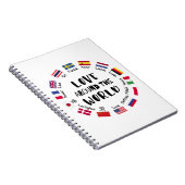 Love Around the World Languages  Notitieboek (Rechterzijde)