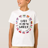 Love Around the World Languages  T-shirt (Voorkant)