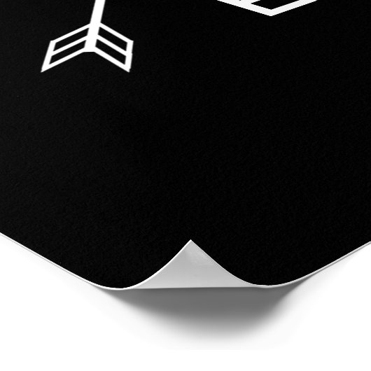 Love Arrow Black en White Poster Wall Art (Hoek)