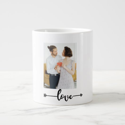 Love Arrow Couple Mug – Romantic Gift Grote Koffiekop (Voorkant)