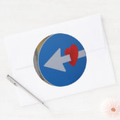 Love, Arrow, Heart, street sign, graffiti Ronde Sticker (Envelop)