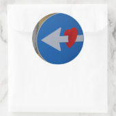 Love, Arrow, Heart, street sign, graffiti Ronde Sticker (Tas)