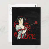 Love Arrow in the Heart Briefkaart (Voorkant / Achterkant)