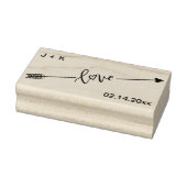 Love Arrow Initialen en datum Rubberstempel (Stempel)