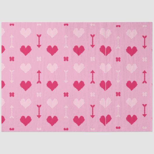Love Arrows & Blossoms Tissue Paper Tissuepapier (Voorkant)