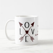 Love Arrows Wedding Verloving Jubileum Gift Koffiemok (Links)