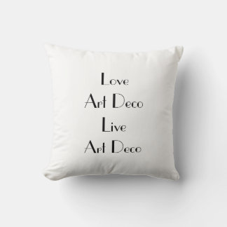 Love Art Deco Black en White Kussen