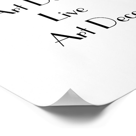 Love Art Deco Typografie Poster (Hoek)