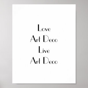 Love Art Deco Typografie Poster