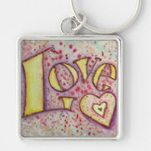 Love Art Word Painting Sleutelhanger (Voorkant)
