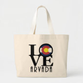 LOVE Arvada Colorado Grote Tote Bag (Voorkant)
