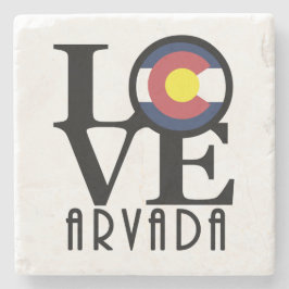 LOVE Arvada Colorado Stenen Onderzetter