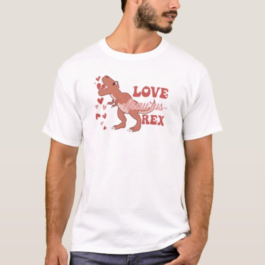Love Asaurus Rex-Dinosaur-T Rex-Funny T-Shirt (Voorkant)