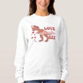 Love Asaurus Rex-Dinosaur-T Rex-Funny Trui (Voorkant)