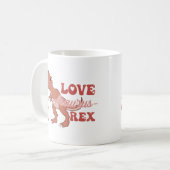 Love-Asaurus Rex Grappig Koffiemok (Voorkant links)