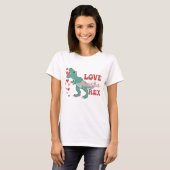 Love-Asaurus Rex Grappig T-shirt (Voorkant volledig)