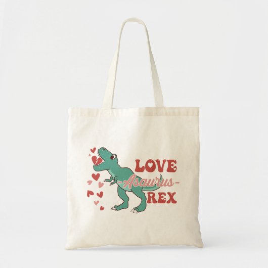 Love-Asaurus Rex Grappig Tote Bag (Voorkant)