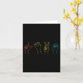 Love ASL Sign language Alphabet Valentijnsdag Gif Kaart (Gele Bloem)