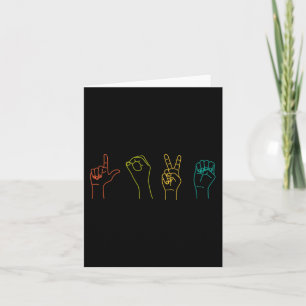 Love ASL Sign language Alphabet Valentijnsdag Gif Kaart