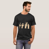 Love ASL Valentijnsdag Cute Sign Language Deaf Aw T-shirt (Voorkant volledig)