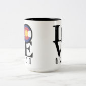 LOVE Aspen Colorado 15oz Tweekleurige Koffiemok (Center)
