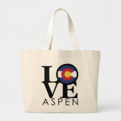 LOVE Aspen Colorado Grote Tote Bag (Voorkant)