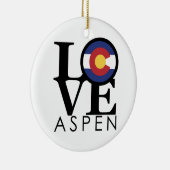 LOVE Aspen Colorado Keramisch Ornament (Rechts)