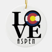 LOVE Aspen Colorado Keramisch Ornament (Voorkant)