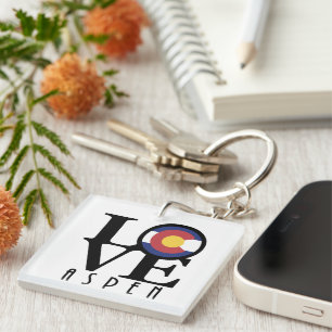 LOVE Aspen Colorado Sleutelhanger