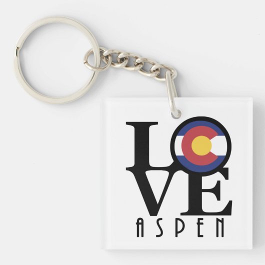 LOVE Aspen Colorado Sleutelhanger (Voorkant)