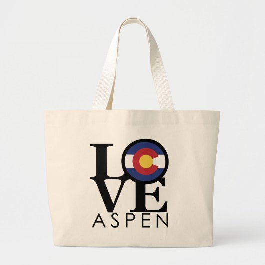 LOVE Aspen Grote Tote Bag (Voorkant)
