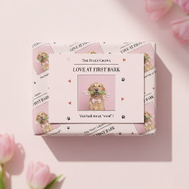 Love at First Bark Dog Valentine’s Day  Feestdagenkaart