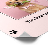 Love at First Bark Personalized Dog  Poster (Hoek)