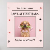 Love at First Bark Personalized Dog  Poster (Voorkant)