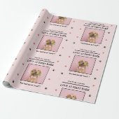 Love at First Bark Personalized Dog Valentine’s  Cadeaupapier (Uitgerold)