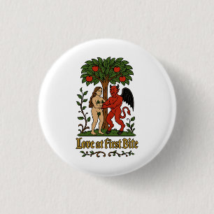 Love at First Bite beroemd gemaakt door Medieval D Ronde Button 3,2 Cm