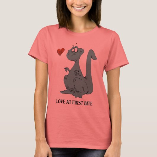 Love at First Bite Dinosaur T-shirt (Voorkant)