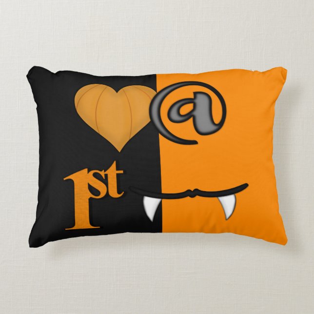 Love at First Bite Halloween Accent Kussen (Voorkant)