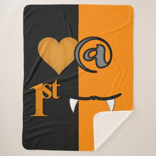 Love at First Bite Halloween Sherpa Deken (Voorkant)