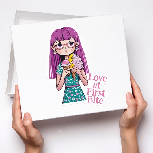 "Love At First Bite" leuke ijskegels Sticker