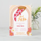 Love at First Bite Pizza Party Vrijgezellenfeest Kaart (Staand voorkant)