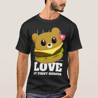 Love At First Burger-vrienden T-shirt
