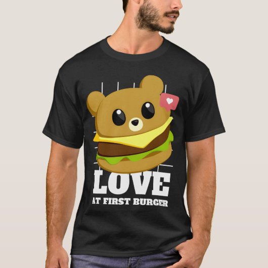 Love At First Burger-vrienden T-shirt (Voorkant)