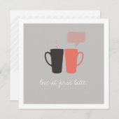 "Love at First Latte" Shower nodigt uit Kaart (Voorkant / Achterkant)