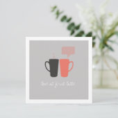 "Love at First Latte" Shower nodigt uit Kaart (Staand voorkant)
