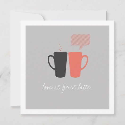 "Love at First Latte" Shower nodigt uit Kaart (Voorkant)