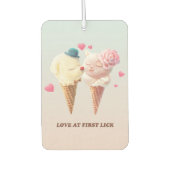 Love at First Lick: Bichon & Cat Ice Cream Art Luchtverfrisser (Voorkant)