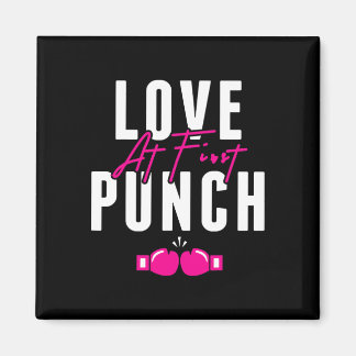 Love At First Punch Girl Kickboxing Cardio Workout Magneet